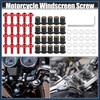 INFINAUTO 20pcs M5 Motorcycle Windscreen Screw Fairing Windscreen Bolt Red