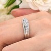 SHELOVES Eternity Rings for Women 925 Sterling Silver Rings AAAAA