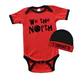Basketball Toronto Onesie - We The North- Red/Black, 3-6m
