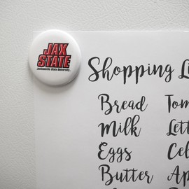 Graphics & More Jacksonville State University Primary Logo Kitchen Refrigerator Locker Button Magnet - 2.25" Diameter