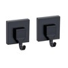WENKO Vacuum-Loc® Quadro Wall Hooks, Set of 2, Plastic Bathroom