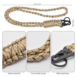 PAITOK Heavy Duty Paracord Lanyard for for Men Women,Keychain Lanyard Braided Colorful Neck Lanyard for Keys ID Card Badge Holder Phone Camera Outdoor Activities