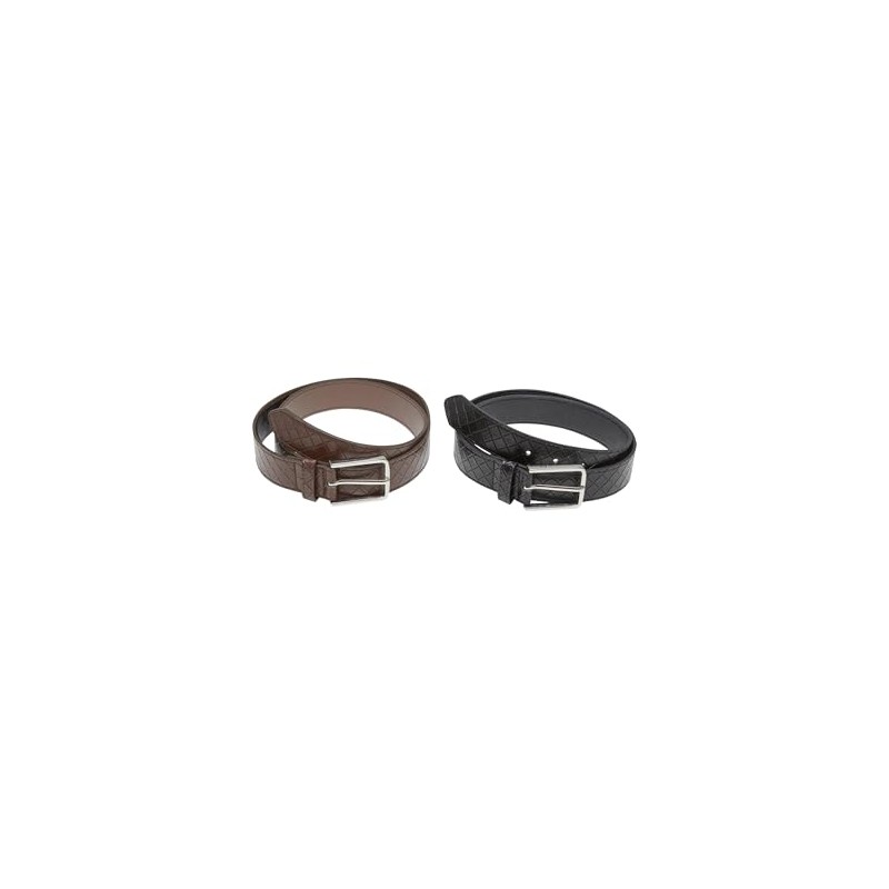 Urban Classics Men's Belt, Black/Silver+Brown/Silver