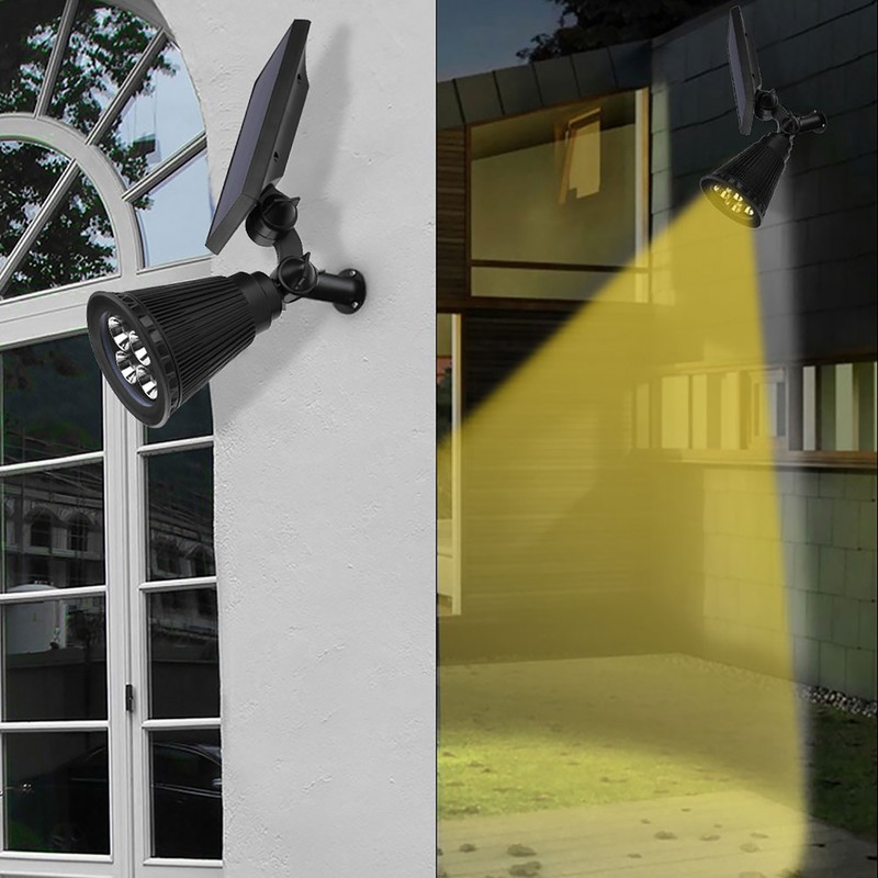 Outdoor Solar Powered Lawn Light 4LED Garden Yard Pathway Spotlight