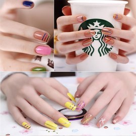 AIMALL 32PCS Nail Striping Tape Rolls Metallic Laser Line Stickers, 1mm x 20m, Mixed Colors for Natural and Faux Nails, DIY Manicure Designs, Nail Art Supplies