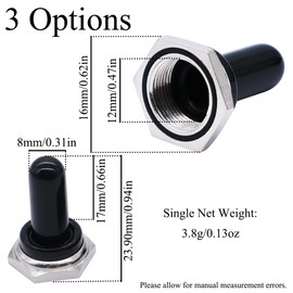 20 Pieces Waterproof Rocker Switch Caps, 12mm Rocker Toggle Switch, Waterproof Rubber Cap, Toggle Switch Covers, Waterproof Rubber Cover, Electrical Appliances, Rubber Cap, Boot Cover (B)