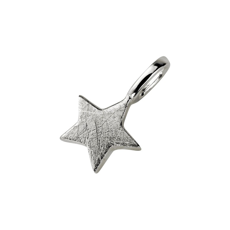 SILBERMOOS Women's Small Star Pendant 925 Sterling Silver, Sterling Silver,