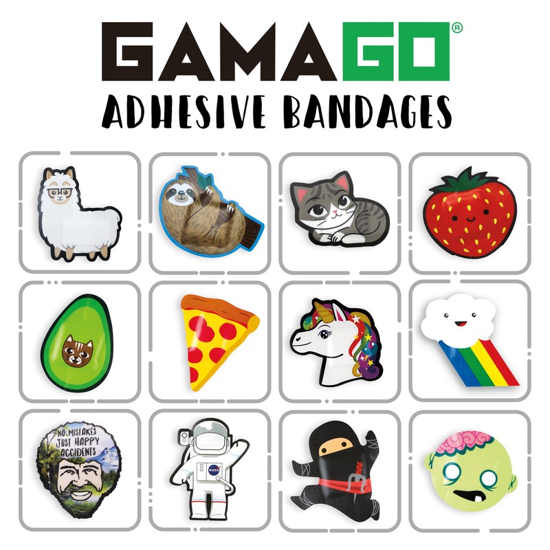 GAMAGO Strawberry Bandages for Kids & Kidults - Set of
