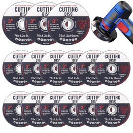 Pack of 15 Cutting Discs, Cutting Disc 76 mm, Angle Grinder Discs for Metal, Cutting Disc 76 mm Wood, Cutting Discs for Cutting Metal, Wood