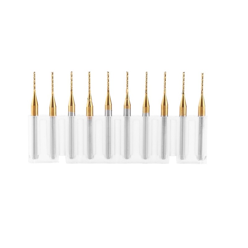 10pcs 1 mm Carbide Square End Mill Titanium Coated Engraving