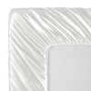 SiinvdaBZX 3-Piece Set Satin Full Fitted Sheet & 2 Pillowcase,