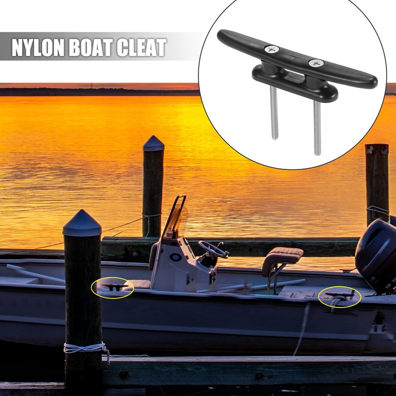 X AUTOHAUX 4pcs 4 Inches 100mm Boat Dock Nylon Cleats