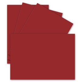 25 Single Cards DIN A6 10.5 x 14.8 cm 240 g/m² Dark Red Coloured Card Craft Paper Craft Cards Blank Postcards