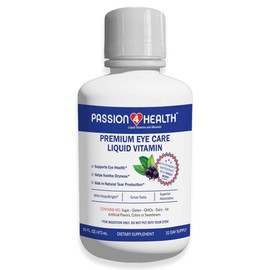Passion 4 Health Liquid Eye Vitamins - Natural Vision & Adult Eye Care Supplement - Premium Support with Maqui Berry Extract, Gluten-Free, Non-GMO, No Sugar - 30-Day Supply, Made in USA
