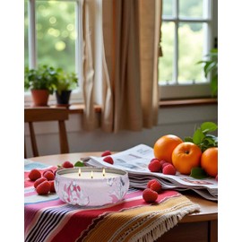 M&SENSE Fruity Rainbow Scented Candles 12 oz, Large 3 Wick Soy Tin Candle, Over 40 Hour Burning Time, 100% Natural Vegan Wax Relaxing Aromatherapy Aesthetic Candle Gift for Women Men