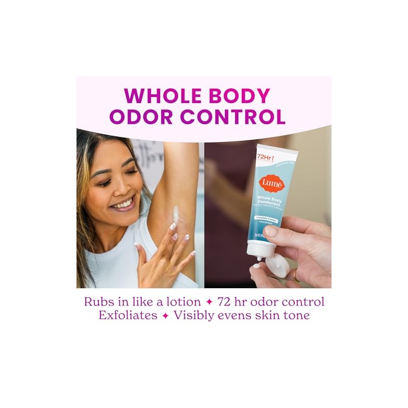 Lume Desodorante Todo Cuerpo Crema Invisible Sólido Perfume Control Olor