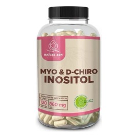 Inositol Cpsulas 401 Myo y D-Chiro Inositol 100 Puro Races Zen Super Premium Frmula Vegana Apoyo Hormonal y Reproductivo Vitaminas Mujer 120 Cpsulas  
