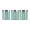 Premier Housewares Liberty Tea, Coffee and Sugar Canisters - Set of 3, Pistachio