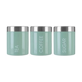 Premier Housewares Liberty Tea, Coffee and Sugar Canisters - Set of 3, Pistachio