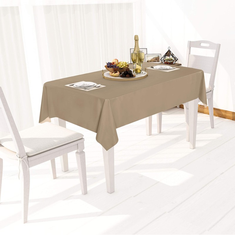 sancua 100% Waterproof Rectangle PVC Tablecloth - 52 x 70