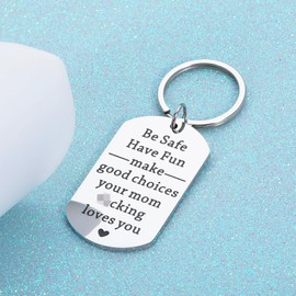 NUBARKO Funny Don't Do Stupid Sh t Keychain Kids Girls Christmas Gifts for Teens Stocking Stuffers for Kids Teens Boys Girls from Mom Dad Gag Gifts for Teen Boys Girls Boys Gifts 10-12 Years Old