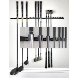 [JINTECH] Golf Club Holder, Wall Display, Wall Hanger, Rack, Mount, Organizer, Hold 16 Clubs on 36" Aluminum Rack (Half-Half Mix)