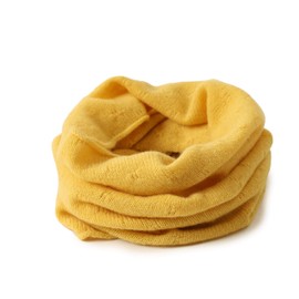 Prettystern Women's Cashmere Loop Scarf Plain Knitted Cashmere Scarf Cashmere Warm Tube Scarf, yellow