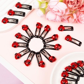 20Pcs Ladybug Snap Hair Clips, Cute Animals Hair Barrettes for Toddler Girls and Women