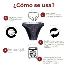 Luna Segura Calzones Menstruales Niña Super Absorbente Pack3                                                                                          