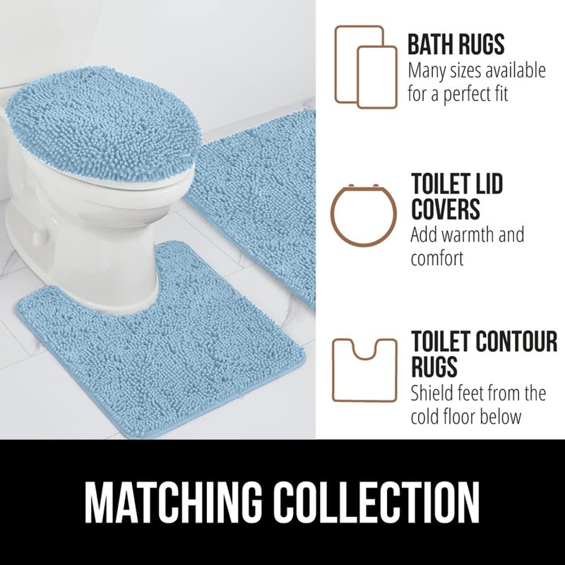 GORILLA GRIP GORILLA GRIP Bath Rug Mat 60x24, Thick Soft
