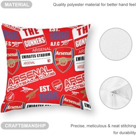 ZFENGYYUAN Arsenal football Home Throw Pillow Case Couch Sofa Bedroom Decor Square Cushion Pillow Covers 18x18 In