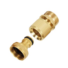 Mdlufee Garden Hose Quick Connector,3/4 inch Female Thread Tap Connector and Male Thread Brass Quick Connector,Threaded Faucet Adapter