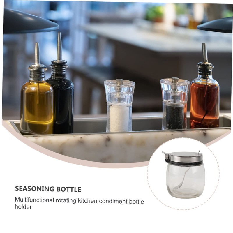 2Pcs Glass Jars with Airtight Lids for Kitchen Storage Clear