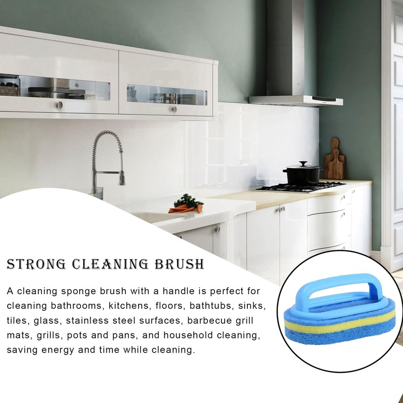 3 PCS Bathroom Cleaning Sponge, Bathroom Sponge, Sponge Brush with