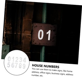 Operitacx 16 Sätze E -mail -nummer Aufkleber Nummeriert Tür Hausnummern Kleben Reflektierend Mailboxnummern Für Extern Briefkasten Klein Müll Vinyl Zahlen Und Modern Weiß Pvc