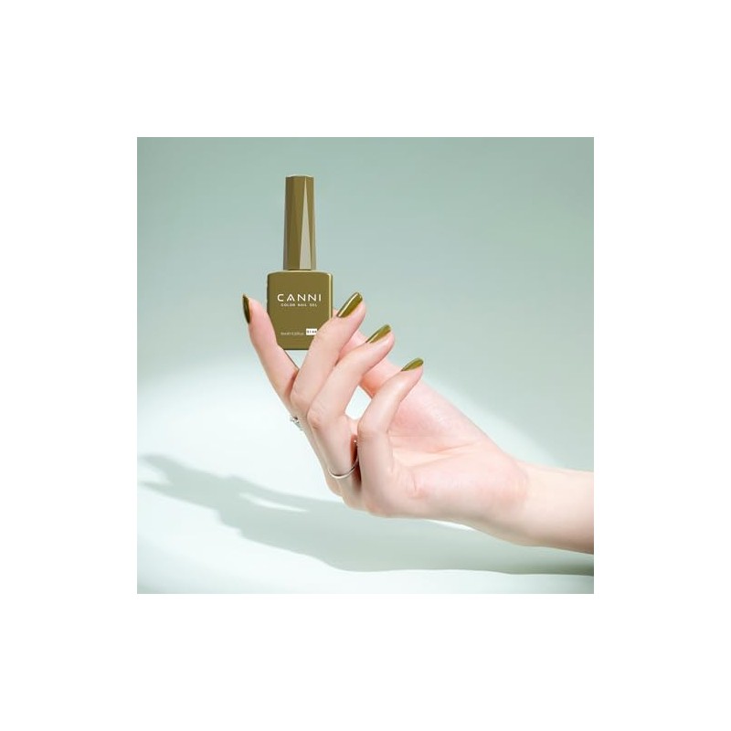 CANNI Esmalte De Uñas De Gel Verde Oliva, 1 Pieza,