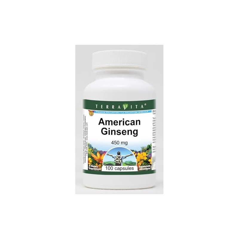 American Ginseng - 450 mg (100 Capsules, ZIN: 520232)