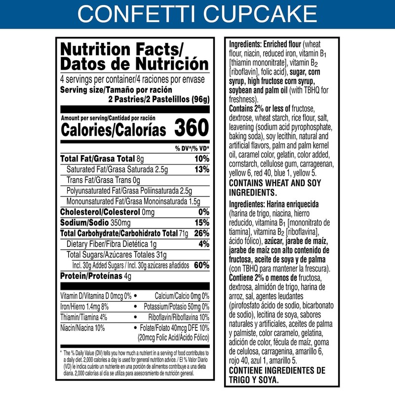 Pop-Tarts Breakfast Toaster Pastries, Frosted Confetti Cupcake (96 Count)