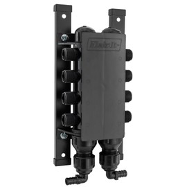 RecPro RV Water Manifold | 3/4 Inch MNPT Inlet x 1/2 Inch Valve Outlets | Pex Piping (Manifold Only)