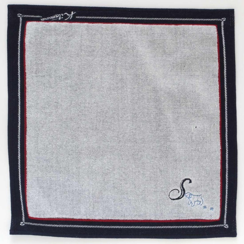 Kitamura 000131 Initial Towel Handkerchief, Unisex, Women's, Hand Towel, Approx.