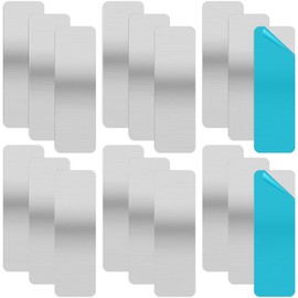 18 Pcs Metal Plates for Magnet, 4.13" X1.38" Rectangular Magnetical Plates with Strong Adhesive Backing, Metal Stickers for Magnets for or Enhanced Vent Cover Sealing (No Residue) & DIY Projects