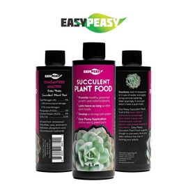 Easy Peasy Succulent and Cactus Plant Food, Specific Blend of Nutrients for Potted Cacti, Jade, Aloe Vera and All Other Live Succulent Plants