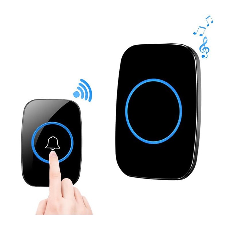 AIMALL Waterproof Wireless Doorbell System with Dual Plugin Receivers: Ultra-Long