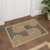 PureCozy 2x3 Modern Geometric Easy Jute Kitchen Front Doormat Non