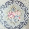 Rose Jacquard Weave Blue Rose Cushion Cover 45x45cm