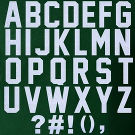 47 Pieces, 2" Glitter Iron-On Letters – Heat Transfer Vinyl for DIY T-Shirts, Fabric, Bags, and Gifts. Perfect for Birthdays, Christmas, Anniversaries. Easy to use (Rainbow White)