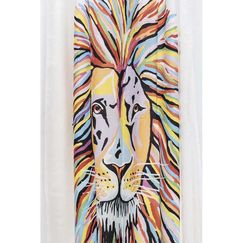 Croydex Steven Brown Lewis McZoo Shower Curtain, Multicolour, 1800x1800