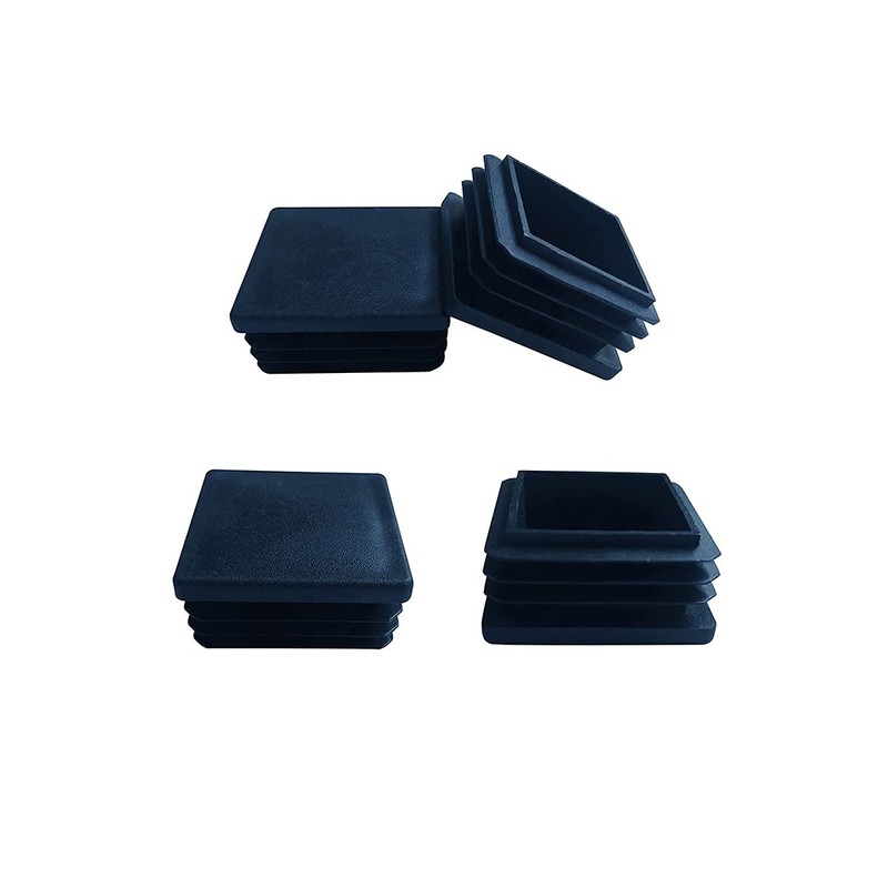 4 Pack 1.5 Inch Square Tube End Cap Plastic Plugs,