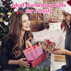 44 pcs Succulent Tool Set - 39.4" Indoor Plant Repotting Mat and 19 Pcs Mini Gardening Hand Tools Bag, Garden Plants Transplanting Supplies for Women Christmas Holiday Gardening Gifts Outdoor, Pink