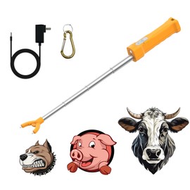Cattle Prod Livestock Rechargeable Led Light, Waterproof Electric Cattle Prod for Dogs Hogs, Livestock Prod Portable for Goats, Cattle Prod for Cows, Cattle Prod Stretchable Shaft (35 Inch)